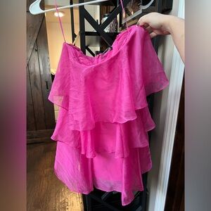 Hot Pink Abercrombie Tiered Mini Dress